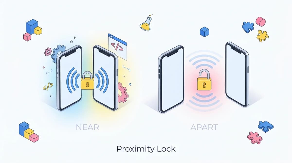 離れたら自動で解ける — スマホロックの鍵を「隣にいる人」に持たせた話