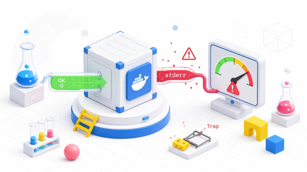 コンテナの死活監視が誤判定する理由 — docker inspectのstderr混入とヘルスチェック設計の罠