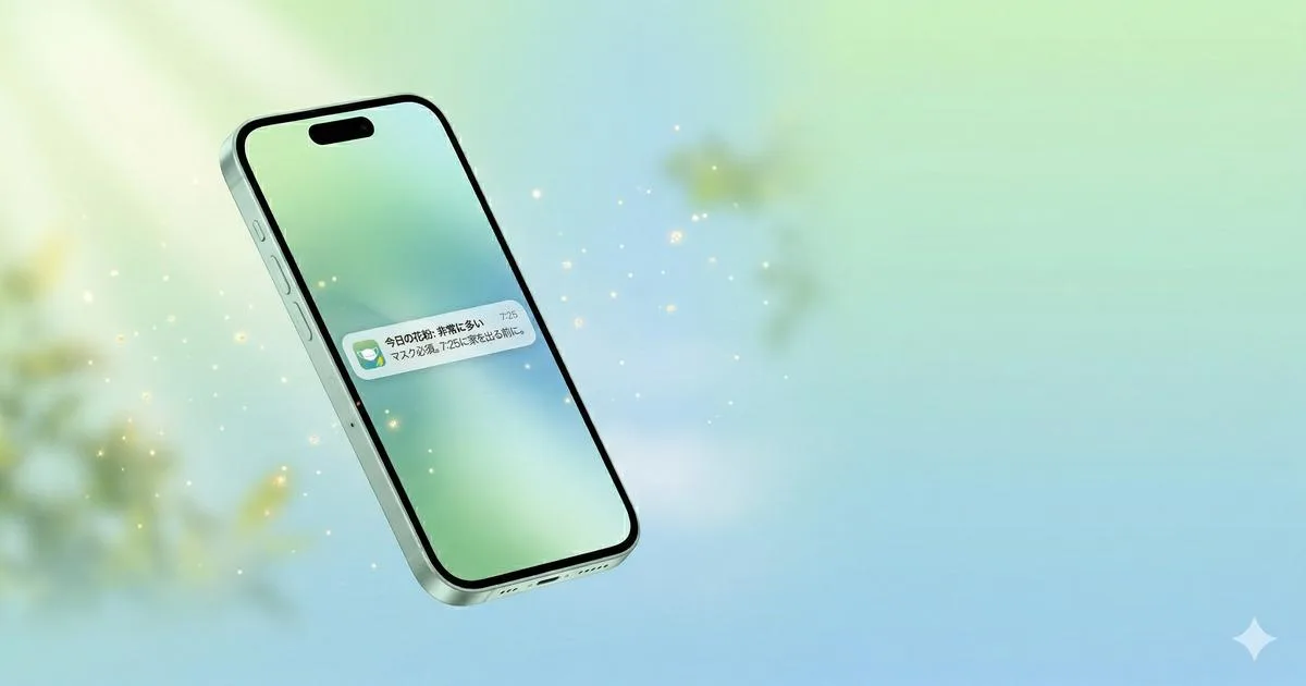 花粉症通知iOSアプリ「PollenShield」をApp Storeで配信開始しました